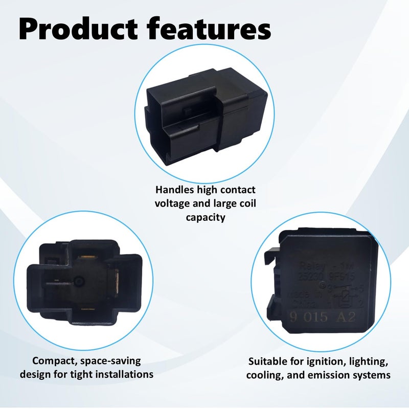 Alikkash Multi-Purpose Relay 25230-9F915 12VDC 4 Pins Radiator Fan Relay Cooling Fan Relay - Image 3